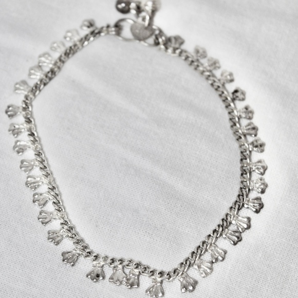 NWOT Vintage Boho Ankle Bracelet from India, Fan Charm - Picture 1 of 1